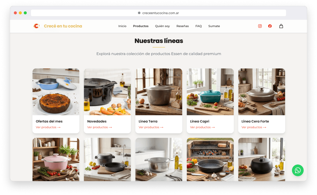 Crece sitio web